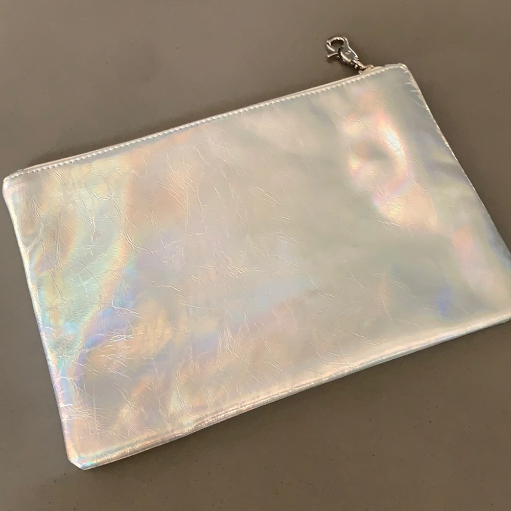 Iridescent Silver Pouch